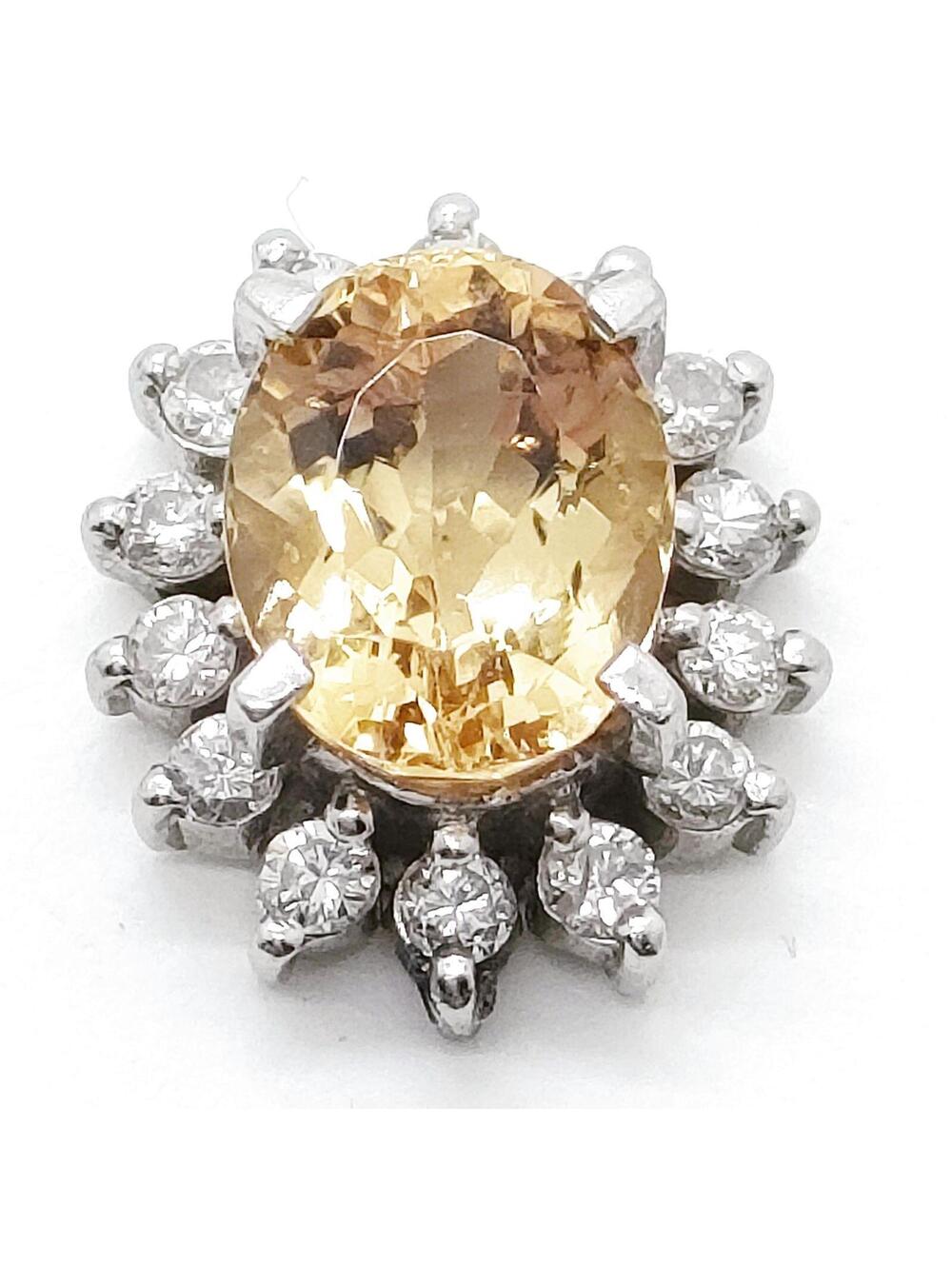 Jewelry Pendant Head Topaz Platinum 4499667